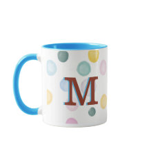 Monograma 3D de Bolinhas coloridas divertidas