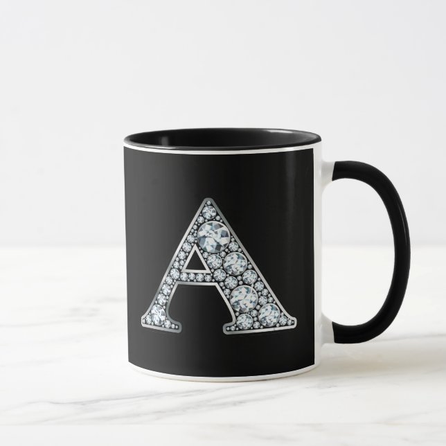 Caneca Monograma A Faux Diamond (Direita)