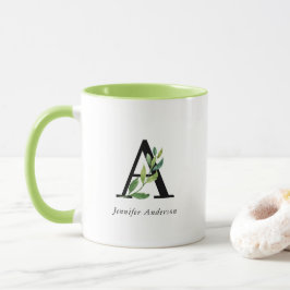 Caneca Monograma Botânico Moderno