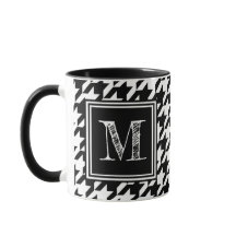 Monograma Branco Negro Moderno