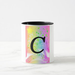 CANECA MONOGRAMA C INICIAL DO ALFABET