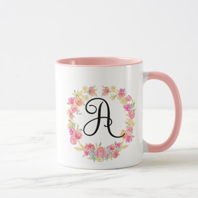 Caneca Monograma Cor-De-Rosa (A) (Direita)