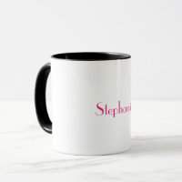 Monograma Cor-de-rosa Branco Personalizado Nome Pa