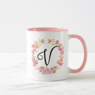 Caneca Monograma Cor-de-Rosa (V)