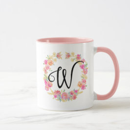 Caneca Monograma Cor-de-Rosa (W)