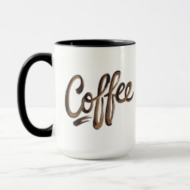 Caneca Monograma de café Elegante Personalizado
