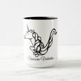 Caneca Monograma de Cuta Magnética V Namorados Unicorn Pe