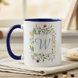 Caneca Monograma de Flor Silvestre – Presente do Dia das 