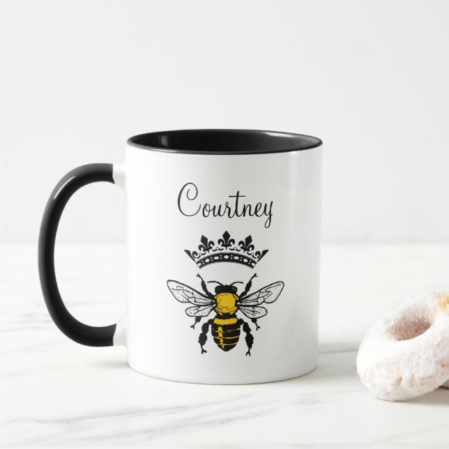 Caneca Monograma de Rainha Abelha (Com Donut)