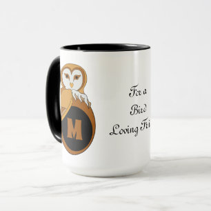 Caneca Monograma do Elegante britânico Barn Owl