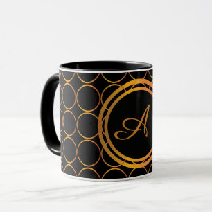 Caneca Monograma dos anéis Dourados