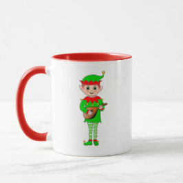 Caneca Monograma e Elf Musical de Natal