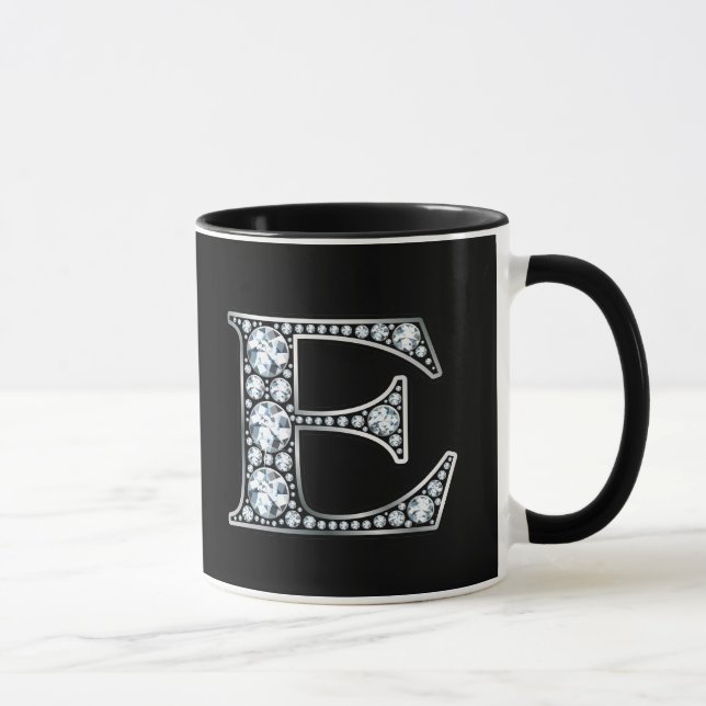 Caneca Monograma E Faux Diamond (Direita)