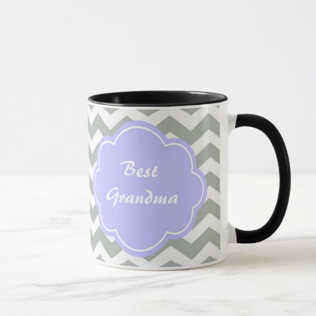 Caneca Monograma elegante, moderno e sofisticado com chev (Direita)