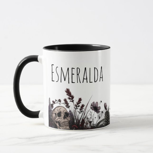 Caneca Monograma Floral Gótico Café Chá (Esquerda)