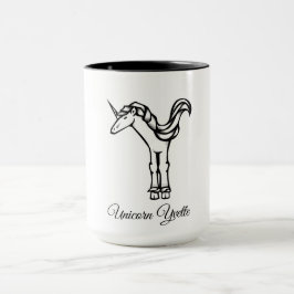 Caneca Monograma Magnético Y Yvette Unicorn Personalizado