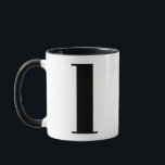 Caneca Monograma Moderno - Letra inicial l preto e branco<br><div class="desc">Monograma moderno e bonito em preto e branco. Se a sua letra preferida não funcionar nesta caneca,  por favor veja a coleção de caneca de monograma para a letra que você gostaria ou entre em contato comigo.</div>