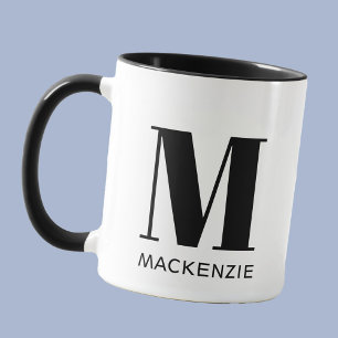Caneca Monograma Nome inicial Simples