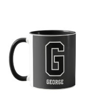 Monograma Personalizado Branco Preto Personalizado