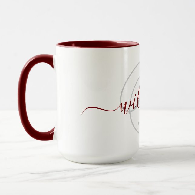 Caneca Monograma Personalizado com Nome Elegante (Esquerda)