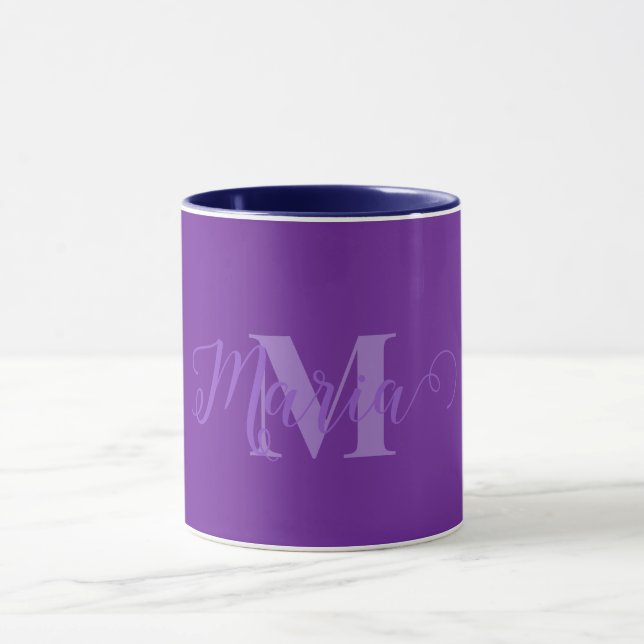 Caneca Monograma Personalizado Combo Púrpura (Centro)