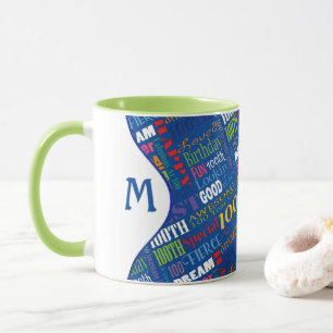 Caneca Monograma Personalizado de 100ª Festa de aniversár