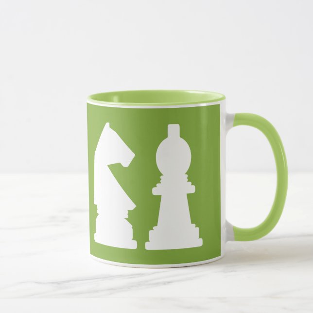 Caneca Monograma personalizado do CHESS e canetas colorid (Direita)