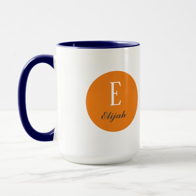 Caneca Monograma personalizado e nome inicial (Esquerda)