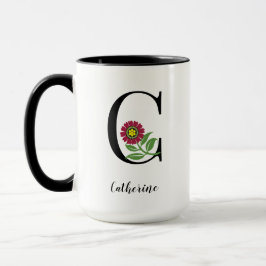 Caneca Monograma personalizado Flamenco Mug