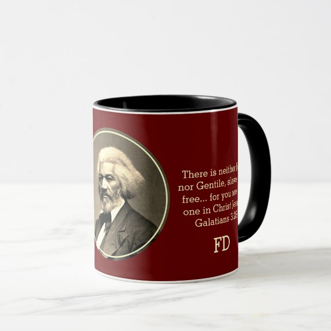 Caneca Monograma Personalizado FREDERICK DOUGLASS (Frente Esquerda)