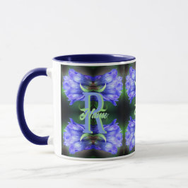 Caneca Monograma Personalizado Inicial Nome Gentian Arte 
