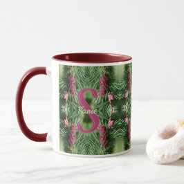 Caneca Monograma Personalizado Inicial Nome Pinhas Arte d