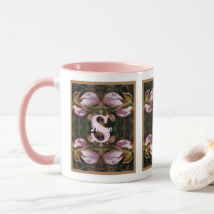 Caneca Monograma Personalizado Inicial Nome Senhora Sapat