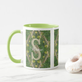 Caneca Monograma Personalizado Seu Nome Inicial Arte da N