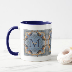 Caneca Monograma Personalizado Sua Inicial Arte da Nature