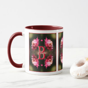 Caneca Monograma Personalizado Sua Letra Inicial Nome Flo