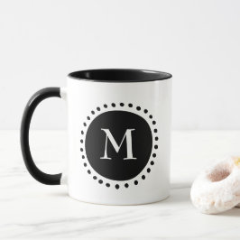 Caneca Monograma Preto e Branco 