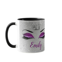 Monograma Real de Olhos Leves Roxos