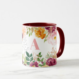 Caneca Monograma verde elegante de cor variável
