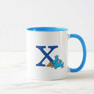 Caneca Monograma X Monstro de Biscoitos Alimentares Vinta