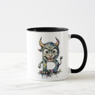 Caneca Monster - Letra B Mug - Taça Alfabética de Cartoon