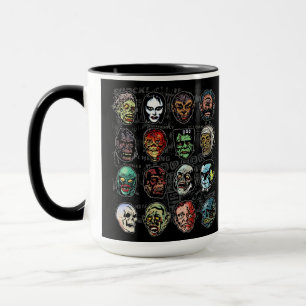 Caneca Monster Máscaras Retro Horror Mug - Halloween (Cor