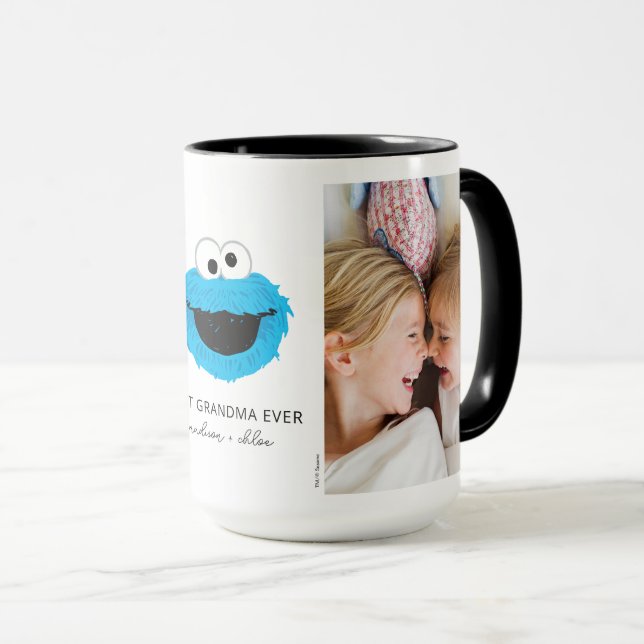 Caneca Monstro de Biscoitos da Rua Sésame | Avó - Foto (Frente Esquerda)