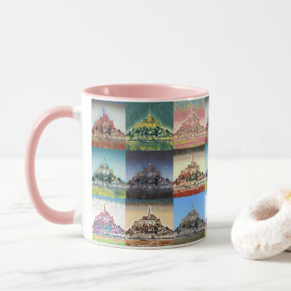 Caneca Mont Santo Michel, Normandia, França Collage