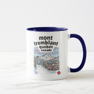 Caneca Mont Tremblant Quebec Fofo Aquarela De Esqui