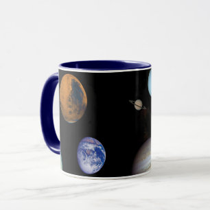 Caneca Montagem de Imagens do Sistema Solar pela Voyager 