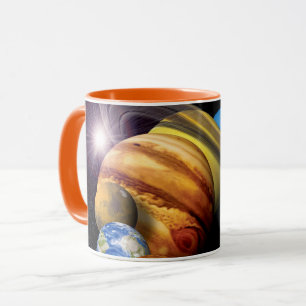 Caneca Montagem de planetas do sistema solar da NASA JPL 