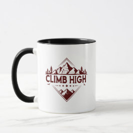 Caneca Montanha Alta – Motivacional Desenhada à Mã