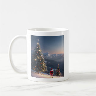 Caneca Montanha Santa Claus Snowy | Árvore de Nata