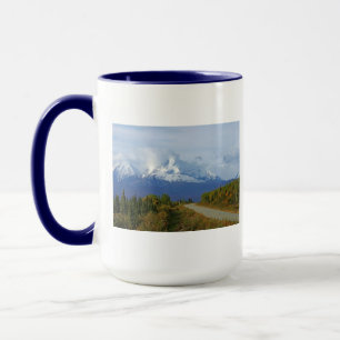 Caneca Montanhas da Alasca Árvore Natureza Floresta Desti